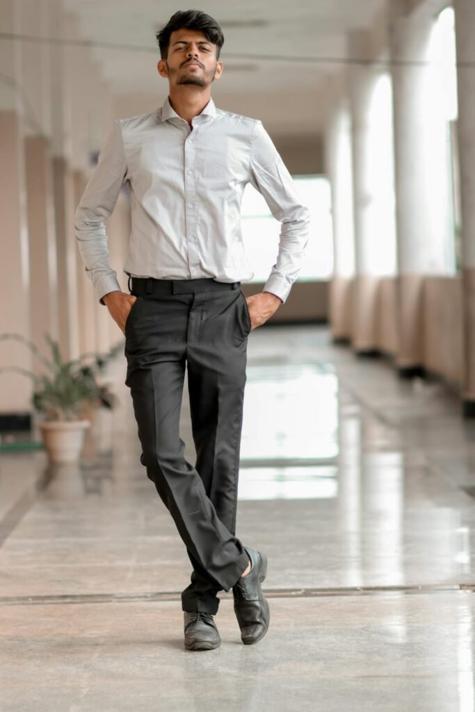 white shirt combination for men